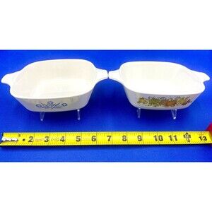 Vintage Corning Ware Spice Of Life, Blue Cornflower P-41-B/P-41 Small Dishes